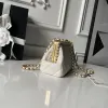 Chanel AS5912 Lambskin Pearl Trim Evening Bag 10×20×7cm #A64997 Chanel AS5912 Lambskin Pearl Trim Evening Bag 10×20×7cm #A64997