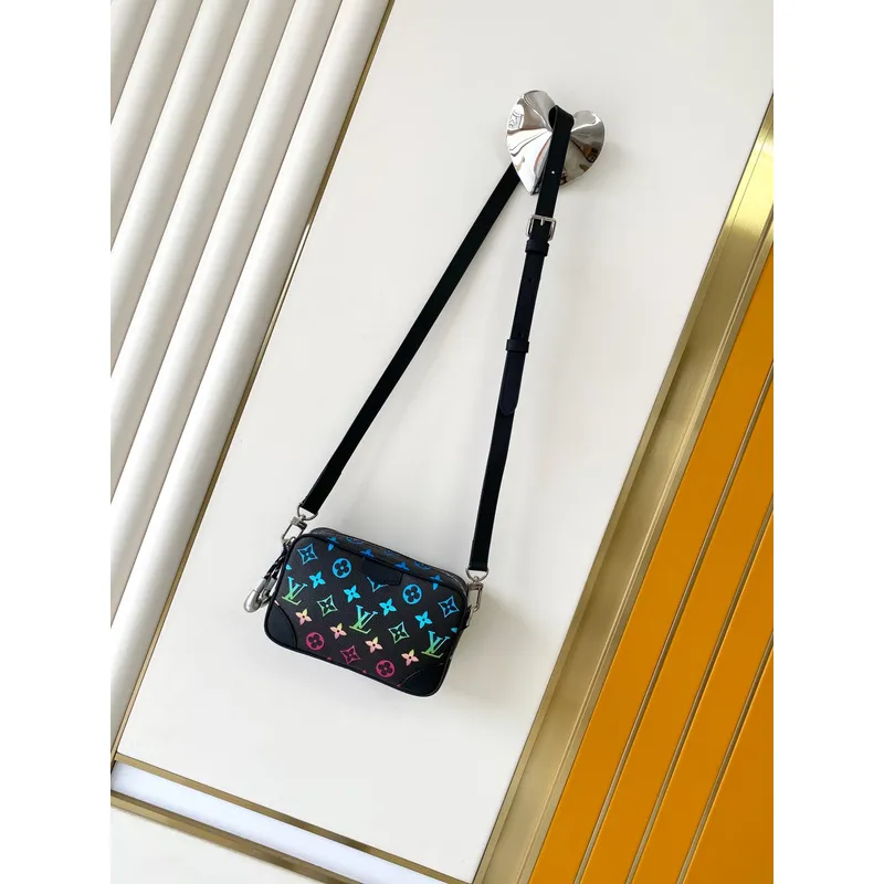 Louis Vuitton Black Multicolor Monogram Crossbody Bag With Adjustable Strap size:20×13×6cm #A54071