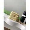 Chanel Quilted Caviar Leather Mini Vanity Bag With Gold Chain Strap And CC Logo size:11×8×7cm #A54384