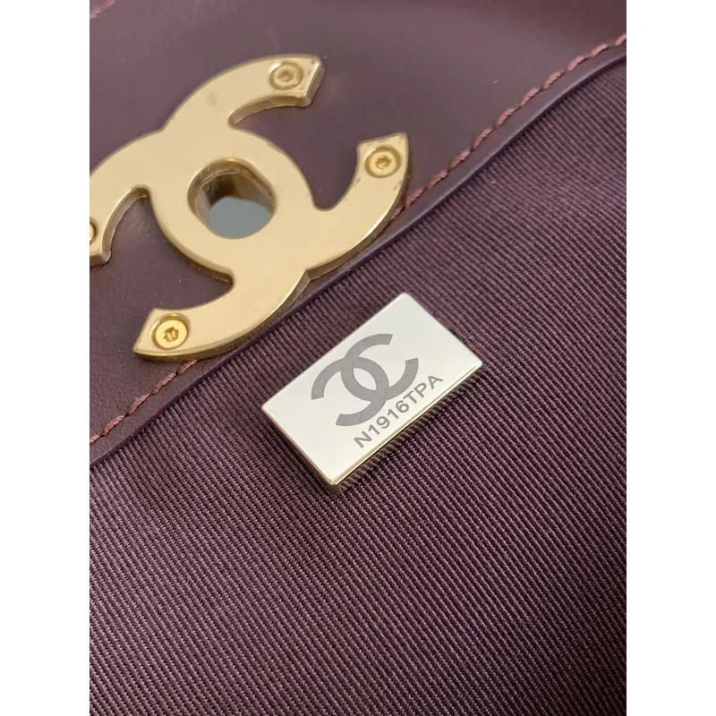 Chanel Quilted Leather Tote With Gold Chain Strap And Iconic CC Logo size:36×24×12cm #A54381