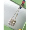 Chanel Quilted Caviar Leather Mini Vanity Bag With Gold Chain Strap And CC Logo size:11×8×7cm #A54384