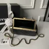 Chanel AS5912 Lambskin Pearl Trim Evening Bag 10×20×7cm #A64997 Chanel AS5912 Lambskin Pearl Trim Evening Bag 10×20×7cm #A64997