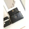 Chanel Black Quilted Leather Handbag With Gold Chain Strap And Iconic CC Logo size:18×29×8cm #A54386
