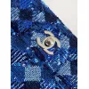 Chanel Blue Sequin - Embellished Flap Bag With Signature CC Logo size:14×21×8cm #A53500 Chanel Blue Sequin - Embellished Flap Bag With Signature CC Logo size:14×21×8cm #A53500
