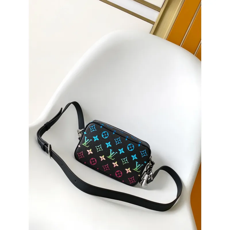 Louis Vuitton Black Multicolor Monogram Crossbody Bag With Adjustable Strap size:20×13×6cm #A54071