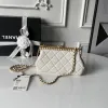 Chanel AS5912 Lambskin Pearl Trim Evening Bag 10×20×7cm #A64997 Chanel AS5912 Lambskin Pearl Trim Evening Bag 10×20×7cm #A64997