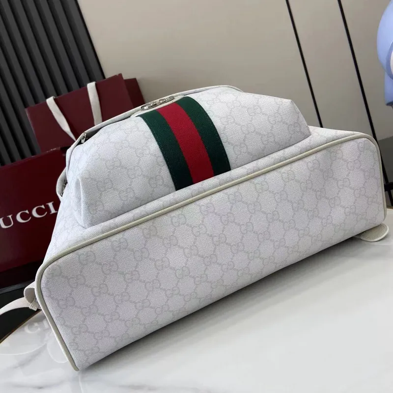 Luxury Gucci Backpack With Iconic GG Pattern And Web Stripe Design size:36.5×41×18cm #A53844 Luxury Gucci Backpack With Iconic GG Pattern And Web Stripe Design size:36.5×41×18cm #A53844