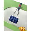 Chanel Blue Sequin - Embellished Flap Bag With Signature CC Logo size:14×21×8cm #A53500 Chanel Blue Sequin - Embellished Flap Bag With Signature CC Logo size:14×21×8cm #A53500