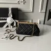 Chanel AS5912 Lambskin Pearl Trim Evening Bag 10×20×7cm #A64997 Chanel AS5912 Lambskin Pearl Trim Evening Bag 10×20×7cm #A64997