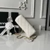 Chanel AS5912 Lambskin Pearl Trim Evening Bag 10×20×7cm #A64997 Chanel AS5912 Lambskin Pearl Trim Evening Bag 10×20×7cm #A64997