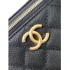 Chanel Quilted Caviar Leather Mini Vanity Bag With Gold Chain Strap And CC Logo size:11×8×7cm #A54384