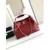 Chanel Quilted Leather Tote With Gold Chain Strap And Iconic CC Logo size:36×24×12cm #A54381