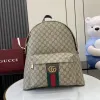 Gucci GG Supreme Canvas Backpack With Web Stripe And Double G Detail size:36×41×18cm #A53743 Gucci GG Supreme Canvas Backpack With Web Stripe And Double G Detail size:36×41×18cm #A53743