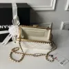 Chanel AS5912 Lambskin Pearl Trim Evening Bag 10×20×7cm #A64997 Chanel AS5912 Lambskin Pearl Trim Evening Bag 10×20×7cm #A64997