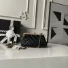 Chanel AS5912 Lambskin Pearl Trim Evening Bag 10×20×7cm #A64997 Chanel AS5912 Lambskin Pearl Trim Evening Bag 10×20×7cm #A64997