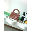 Chanel Sequined Top Handle Bags In Brown And Orange With Signature CC Logo size:13×19×7cm #A54383