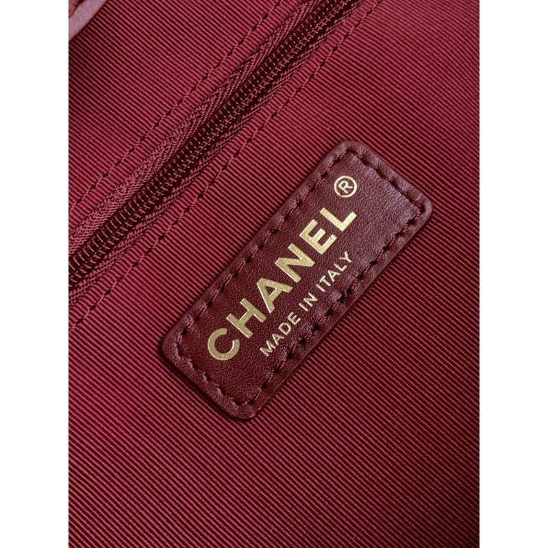 Chanel Quilted Leather Tote With Gold Chain Strap And Iconic CC Logo size:36×24×12cm #A54381