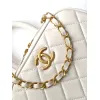 Chanel Quilted Mini Handbag With Top Handle And Gold Chain Strap size:11×20×8cm #A54382