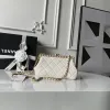 Chanel AS5912 Lambskin Pearl Trim Evening Bag 10×20×7cm #A64997 Chanel AS5912 Lambskin Pearl Trim Evening Bag 10×20×7cm #A64997