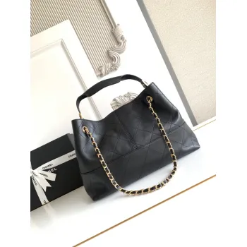 Chanel Quilted Leather Tote With Gold Chain Strap And Iconic CC Logo size:36×24×12cm #A54381