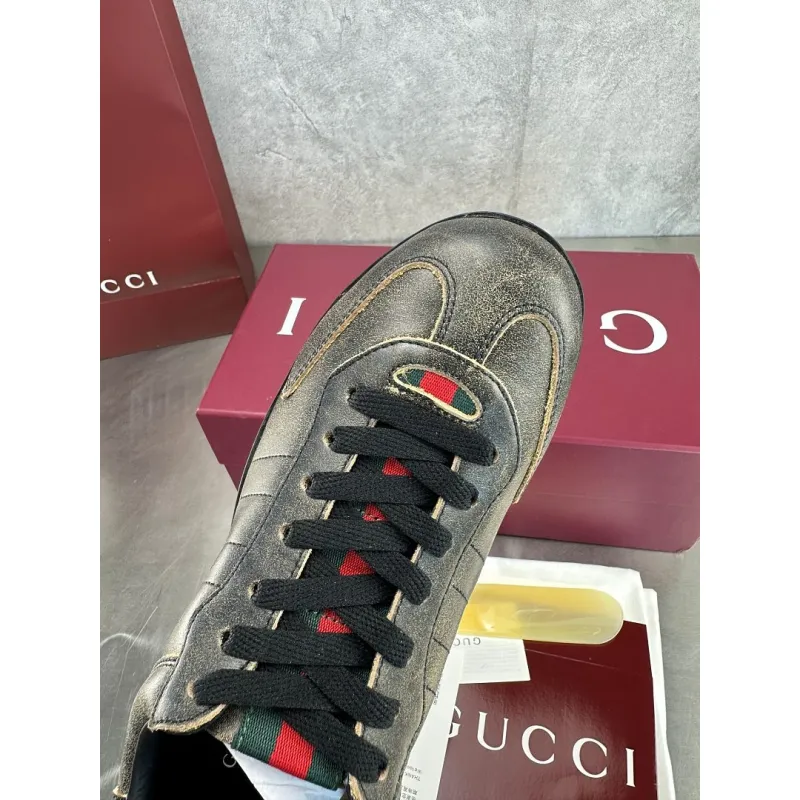 Gucci Mens Shift Series Retro Suede and Tech Fabric Sneakers #A66059
