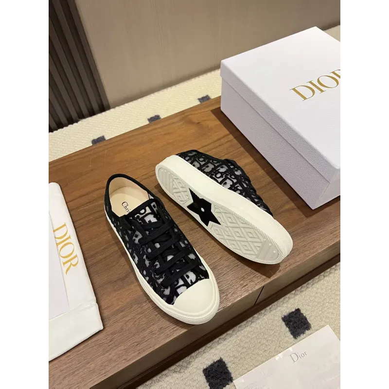 Dior Womens Oblique Embroidered Mesh Sneakers #A66049 Dior Womens Oblique Embroidered Mesh Sneakers #A66049