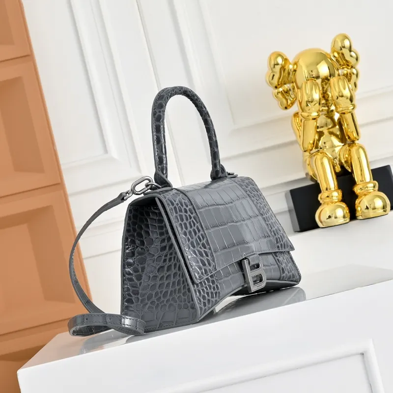 Balenciaga Hourglass Croc Embossed Handbag 23x10x24cm #A64981