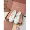 Miu Miu Womens Soft Leather Mary Jane Sneakers #A66068 Miu Miu Womens Soft Leather Mary Jane Sneakers #A66068