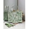 Dior Toile de Jouy Garden Embroidery Canvas Book Tote Bag #A65913
