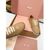 Miu Miu Womens Retro Calfskin Leather Ballet Flats #A66077