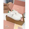 Miu Miu Womens Soft Leather Mary Jane Sneakers #A66065