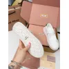 Miu Miu Womens Soft Leather Mary Jane Sneakers #A66065