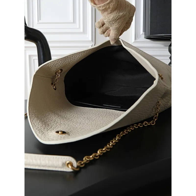 YSL 841702 LE Envelope Lambskin Chain Shoulder Crossbody Clutch Handbag #A65992