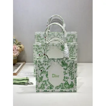 Dior Toile de Jouy Garden Embroidery Canvas Book Tote Bag #A65913