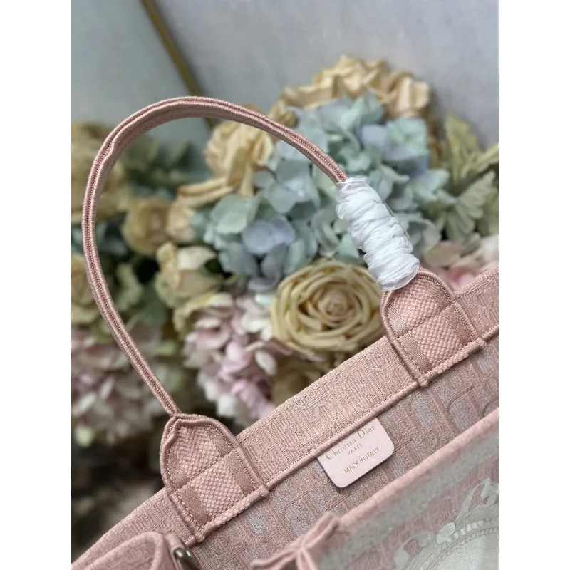 Dior Toile de Jouy Garden Embroidery Canvas Book Tote Bag #A65911 Dior Toile de Jouy Garden Embroidery Canvas Book Tote Bag #A65911