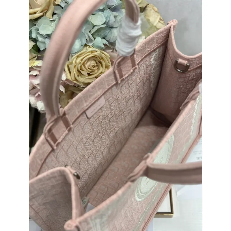 Dior Toile de Jouy Garden Embroidery Canvas Book Tote Bag #A65911 Dior Toile de Jouy Garden Embroidery Canvas Book Tote Bag #A65911