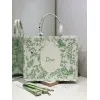 Dior Toile de Jouy Garden Embroidery Canvas Book Tote Bag #A65913