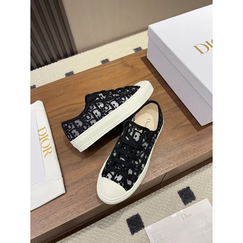 Dior Womens Oblique Embroidered Mesh Sneakers #A66049 Dior Womens Oblique Embroidered Mesh Sneakers #A66049