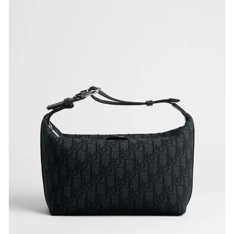 Dior Jett Oblique Jacquard Shoulder Bag CD Logo Adjustable Strap Mini Handbag #A65967 Dior Jett Oblique Jacquard Shoulder Bag CD Logo Adjustable Strap Mini Handbag #A65967