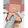 Miu Miu Womens Rhinestone Embroidered Canvas Sneakers #A66083 Miu Miu Womens Rhinestone Embroidered Canvas Sneakers #A66083