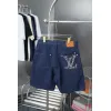 Louis Vuitton Lettering embroidered denim shorts #A52982