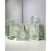 Dior Toile de Jouy Garden Embroidery Canvas Book Tote Bag #A65913