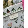 Dior Toile de Jouy Garden Embroidery Canvas Book Tote Bag #A65912