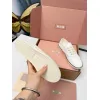 Miu Miu Womens Retro Calfskin Leather Ballet Flats #A66079 Miu Miu Womens Retro Calfskin Leather Ballet Flats #A66079