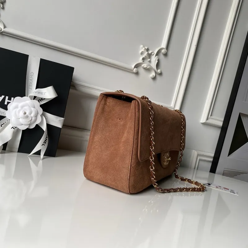 Chanel AS6281 Maxi Classic Flap Bag Vintage Gold Hardware Suede Leather Shoulder Handbag #A65955 Chanel AS6281 Maxi Classic Flap Bag Vintage Gold Hardware Suede Leather Shoulder Handbag #A65955