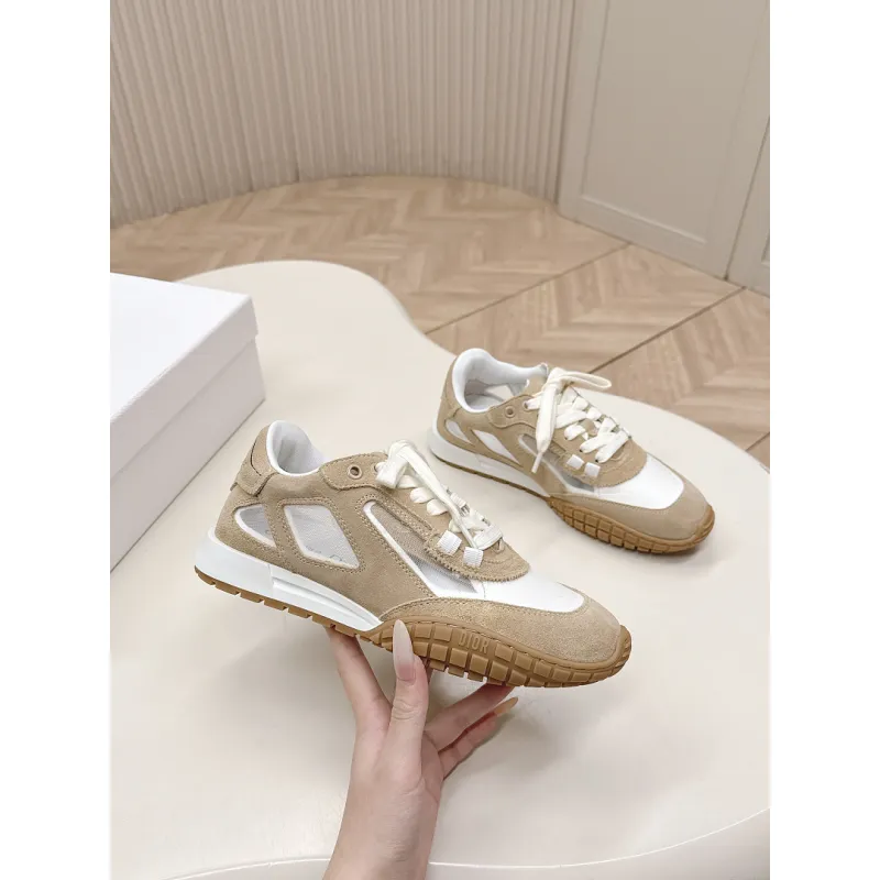 Dior Womens Early Spring Premium Suede and Leather Sneakers #A66047 Dior Womens Early Spring Premium Suede and Leather Sneakers #A66047