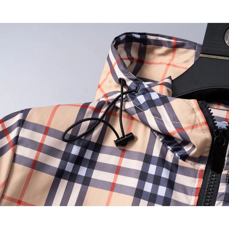 Burberry Mens Checkered Hooded Jacket #A54239