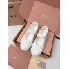 Miu Miu Womens Soft Leather Mary Jane Sneakers #A66069