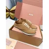 Miu Miu Womens Retro Calfskin Leather Ballet Flats #A66077