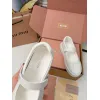 Miu Miu Womens Soft Leather Mary Jane Sneakers #A66069